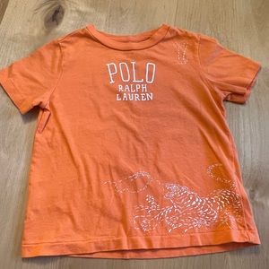 Orange Ralph Lauren shirt for boys